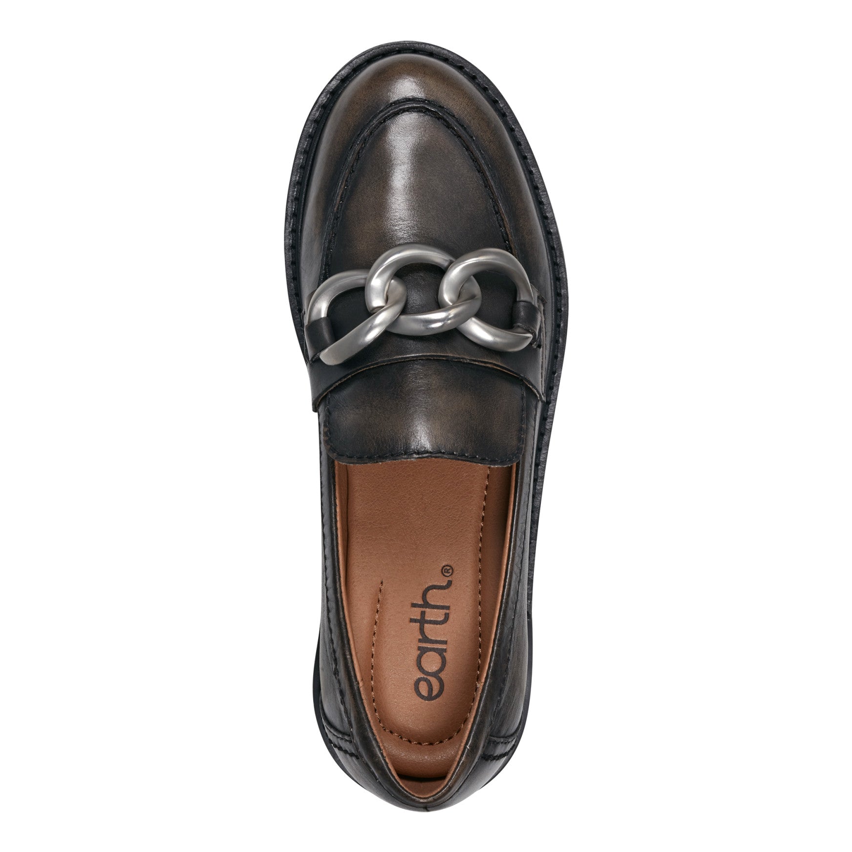 Earth Shoes Zalor Round Toe Lug Sole Casual Slip-on Loafers
