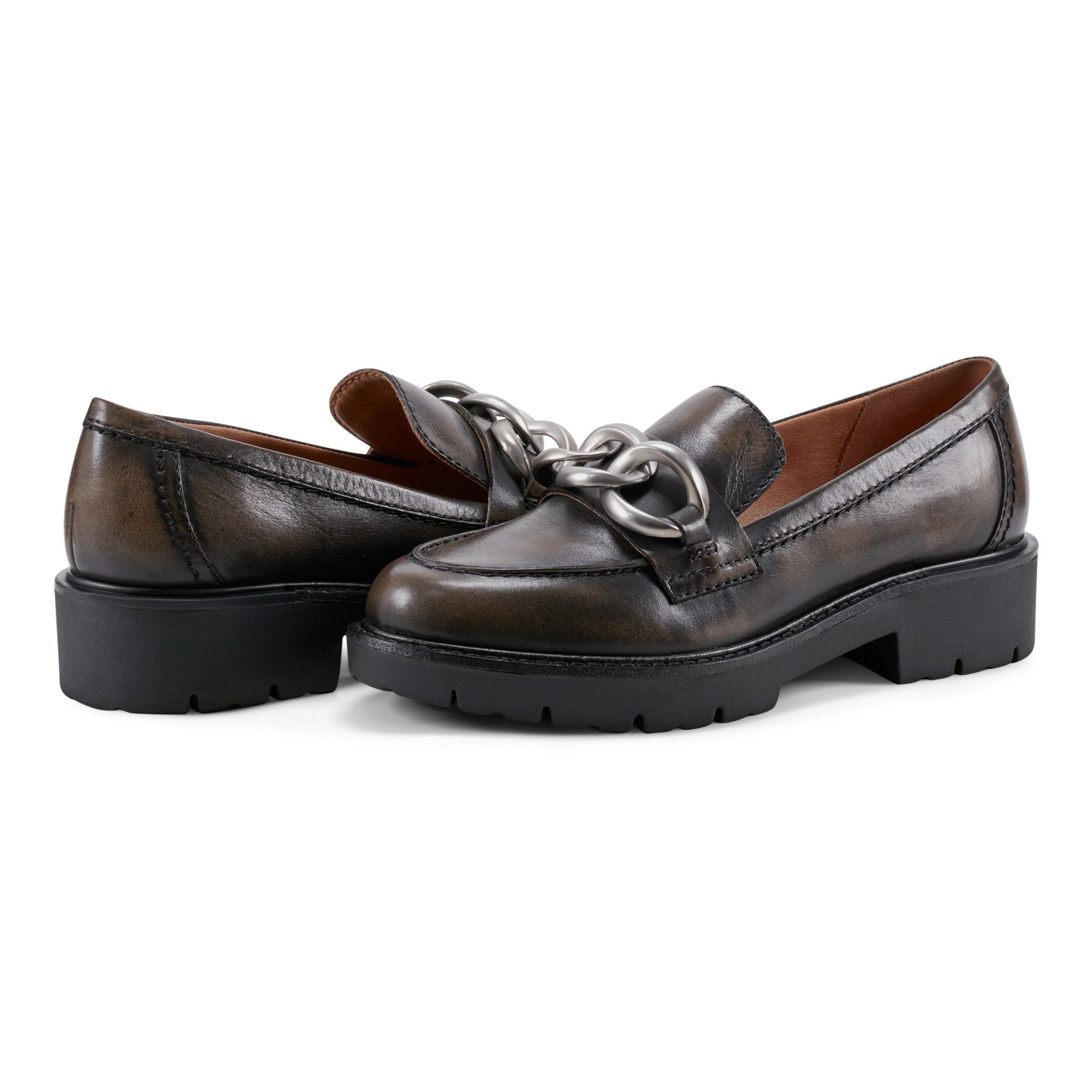 Earth Shoes Zalor Round Toe Lug Sole Casual Slip-on Loafers