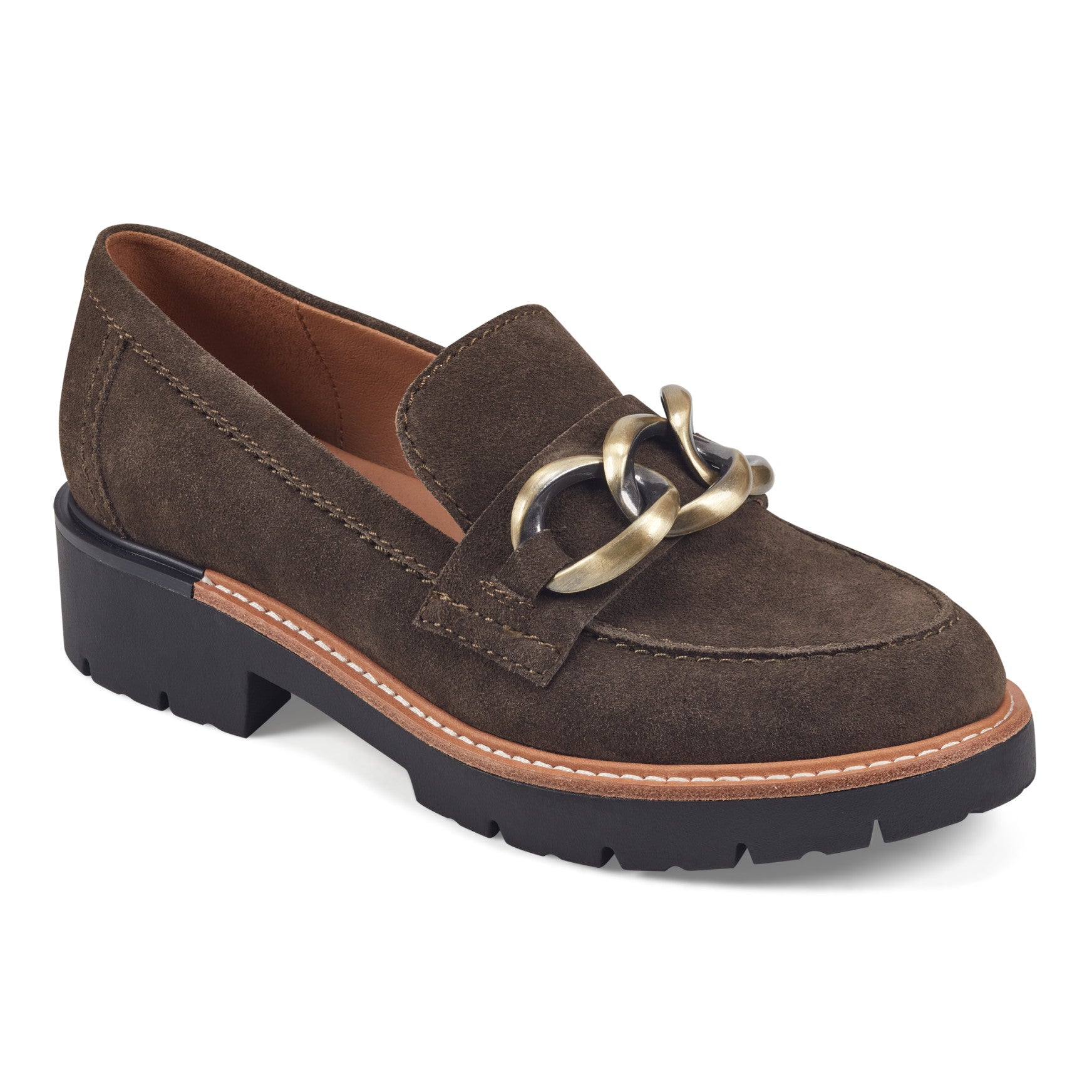 Earth Shoes Zalor Round Toe Lug Sole Casual Slip-on Loafers