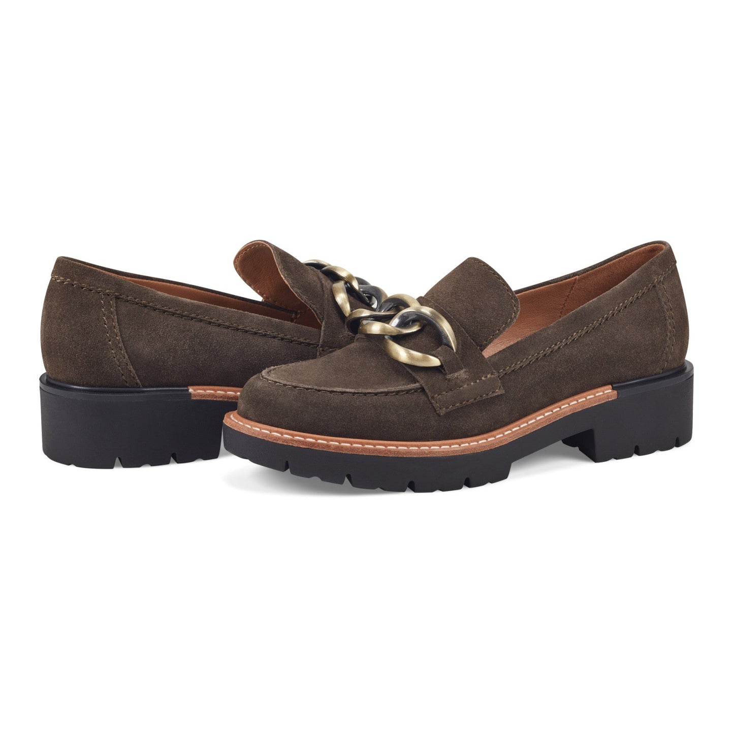Earth Shoes Zalor Round Toe Lug Sole Casual Slip-on Loafers
