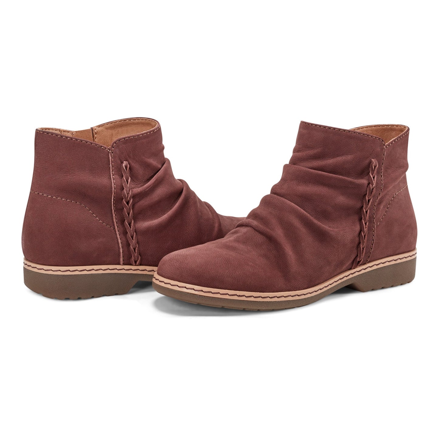 Earth Shoes Hilaree Water Repellent Round Toe Ruched Casual Booties