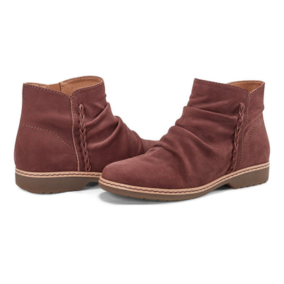 Earth Shoes Hilaree Water Repellent Round Toe Ruched Casual Booties