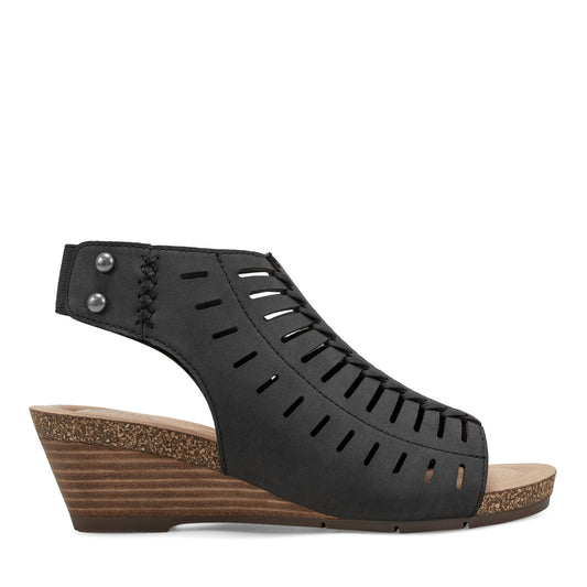 Earth Shoes Hana Round Toe Laser Cut Dress Sandals
