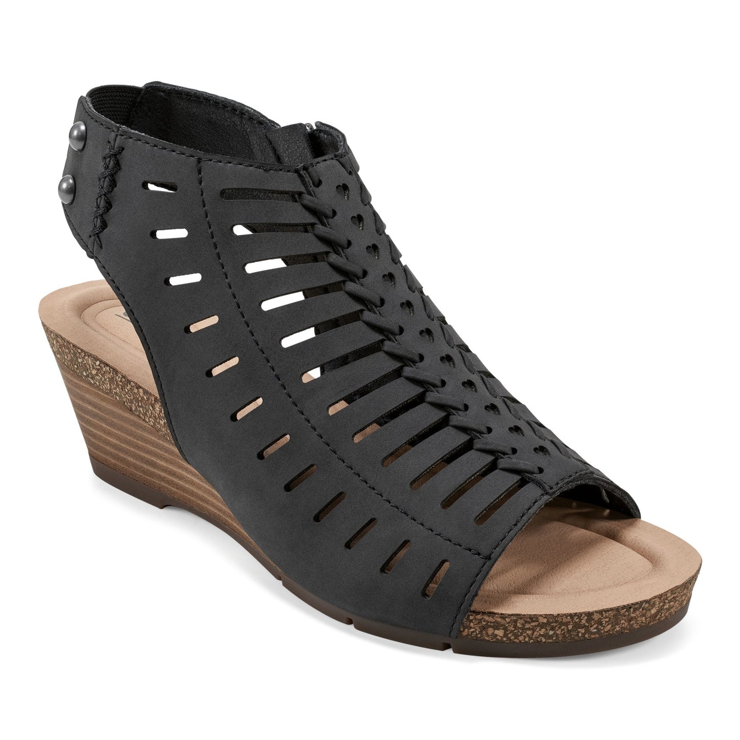 Earth Shoes Hana Round Toe Laser Cut Dress Sandals
