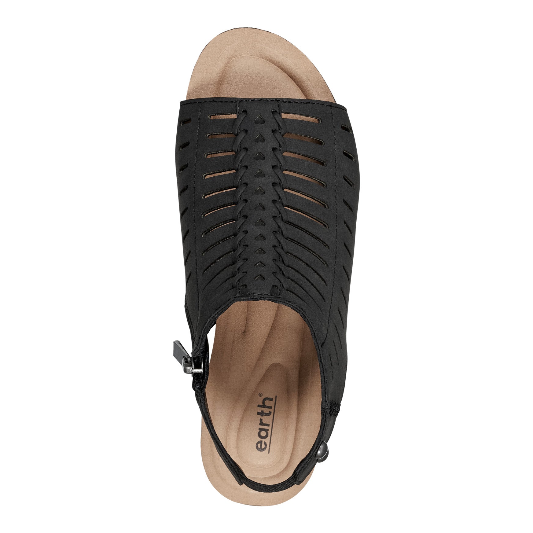 Earth Shoes Hana Round Toe Laser Cut Dress Sandals