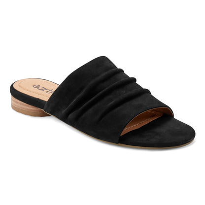 Earth Shoes Talma Ruched Flat Slip-On Sandals