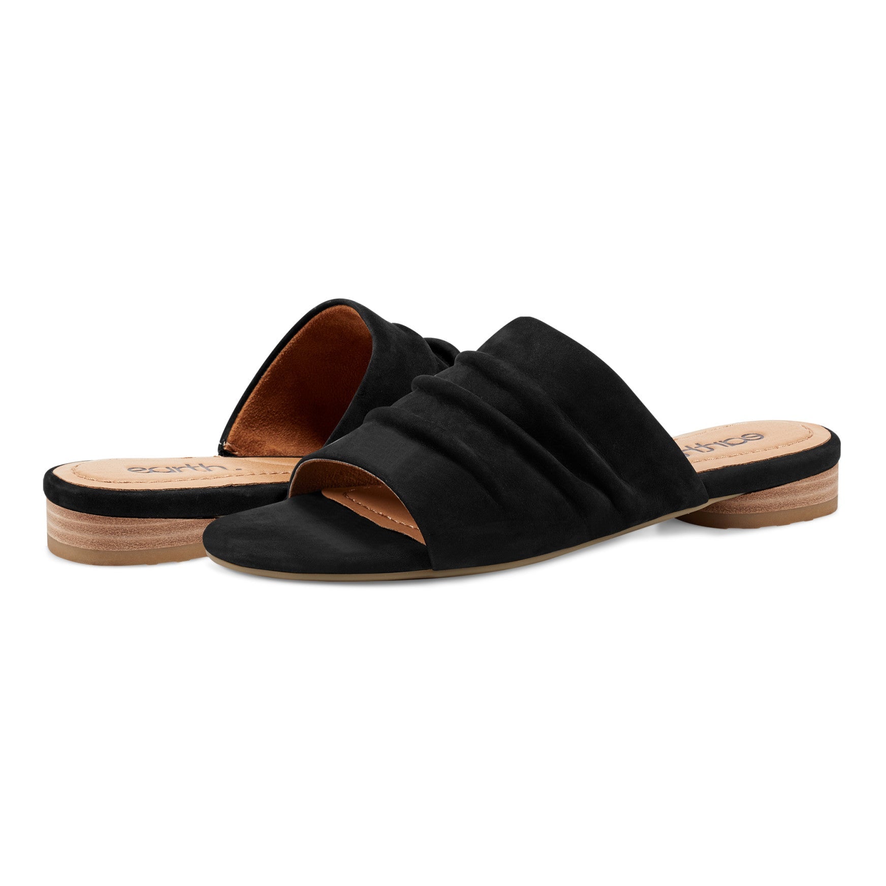 Earth Shoes Talma Ruched Flat Slip-On Sandals