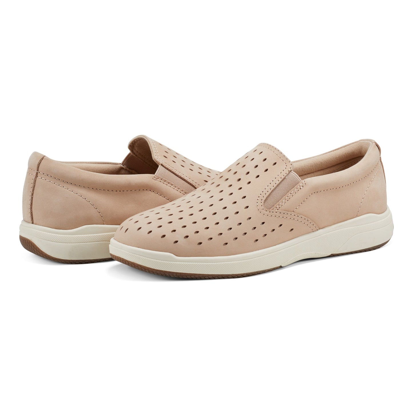Earth Shoes Nel Laser Cut Round Toe Casual Slip-on Sneakers