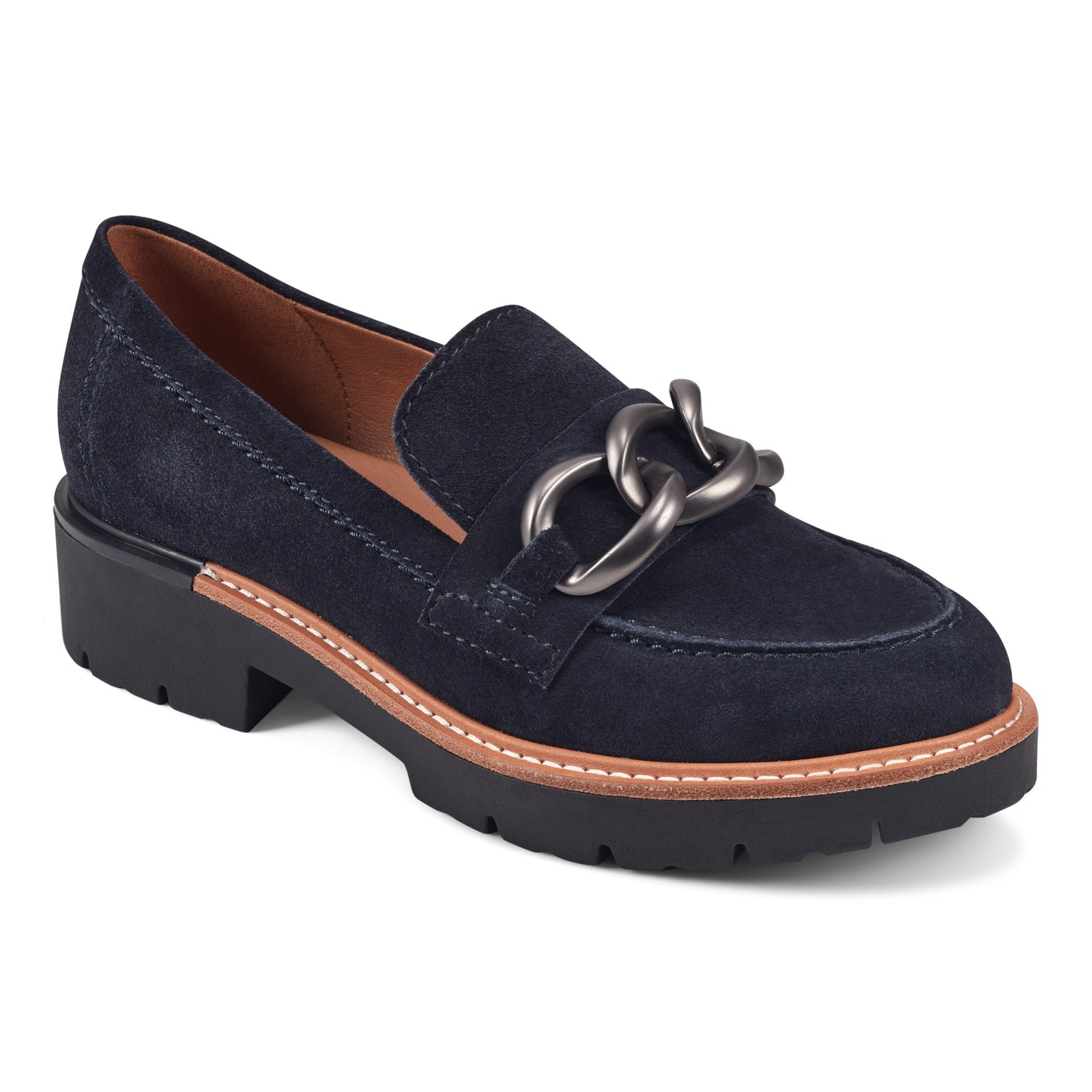 Earth Shoes Zalor Round Toe Lug Sole Casual Slip-on Loafers